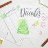 Free December bullet journal printables