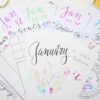 January bullet journal printables