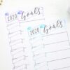 Printable 2020 bullet journal goals