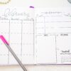 February bullet journal calendar printable.