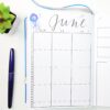 June bullet journal calendar