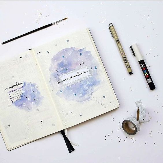 Watercoloring In Your Bullet Journal