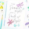 Hand lettered quote bullet journal
