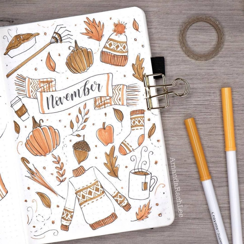 November Bullet Journal Theme Ideas ⋆ Sheena of the Journal