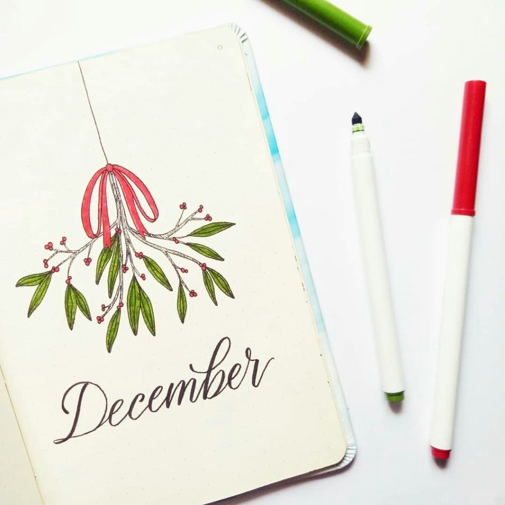 December bullet journal cover