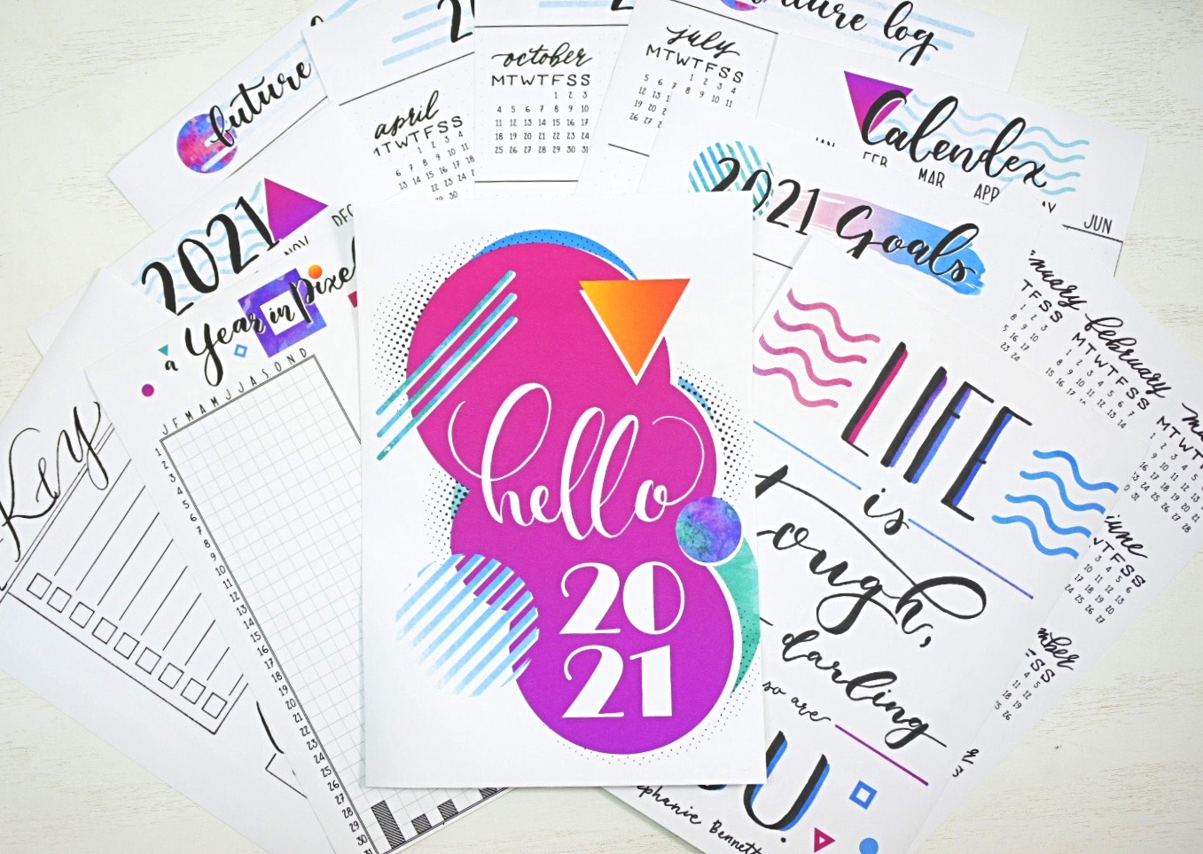 2021 bullet journal printables