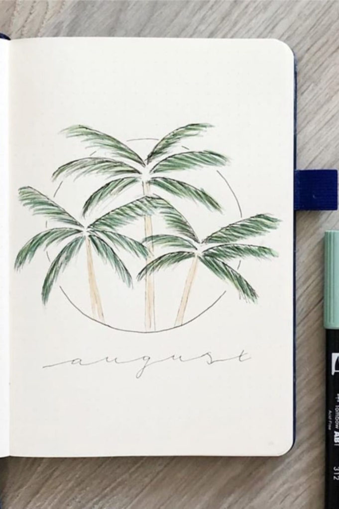 Palm Tree Bullet Journal Theme