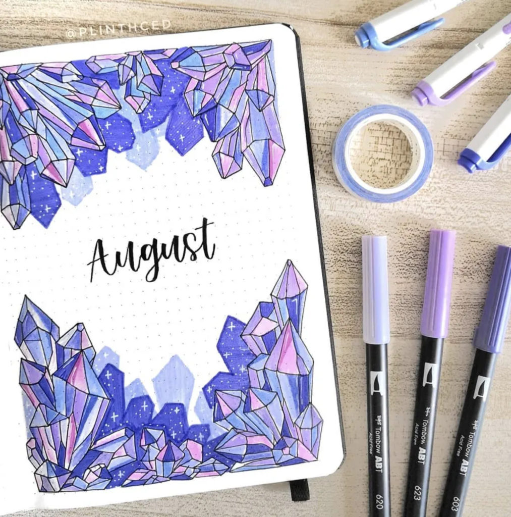 Crystal Bullet Journal Cover Page