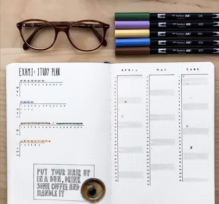 Bullet Journal Study Tracker