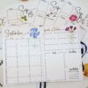 September 2021 Bullet Journal Calendar and Goals Spread with Weeklies