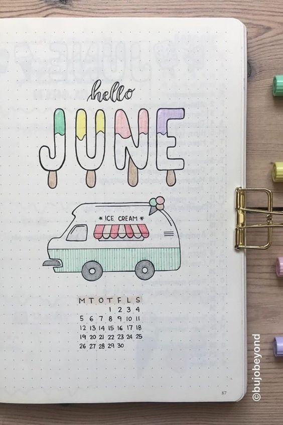 cute bullet journal themes