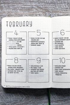 easy simple bullet journal spread