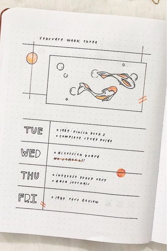 fish bullet journal theme 