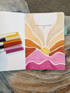 sunset bullet journal theme 