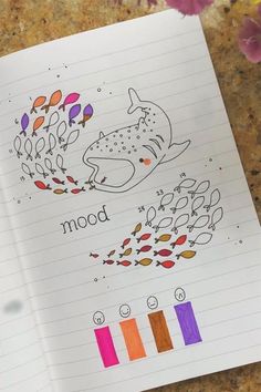 ocean themed journal spreads