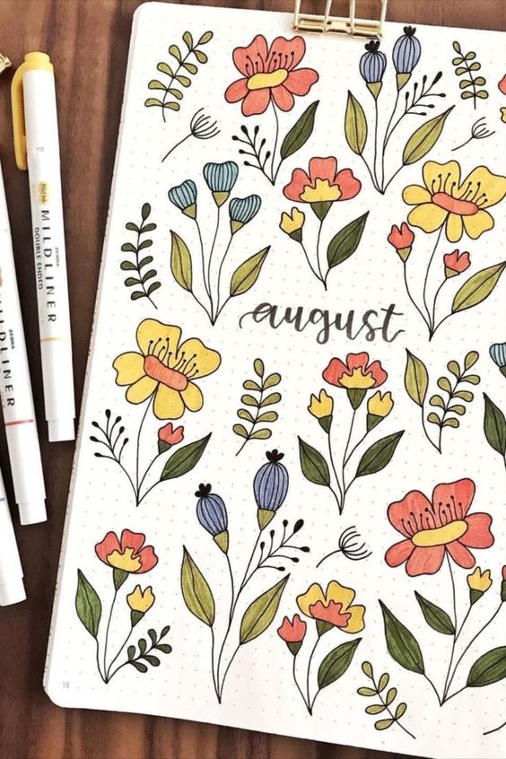 floral bullet journal theme