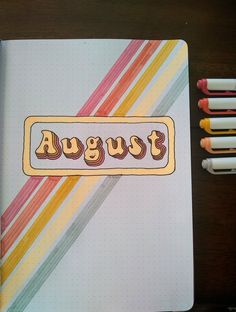 colorful august cover page