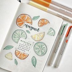 lemon themed bullet journal ideas