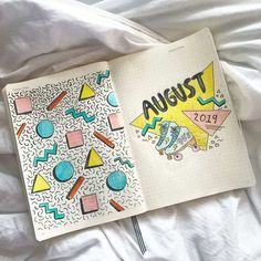 retro bullet journal spread