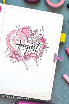 cute august cover page inspiration