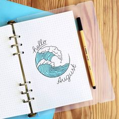 ocean bullet journal inspiration