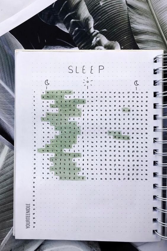 minimalistic sleep trackers bullet journal 