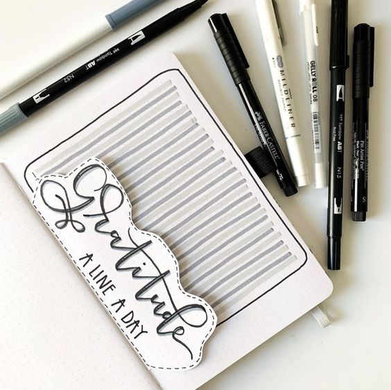 minimalistic bullet journal idea