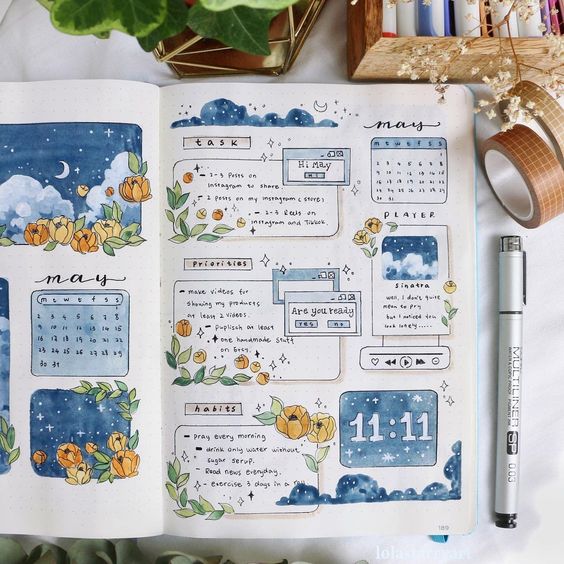 weekly spread bullet journal 