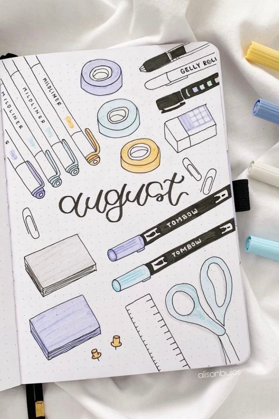 back to school bullet journal spreads 