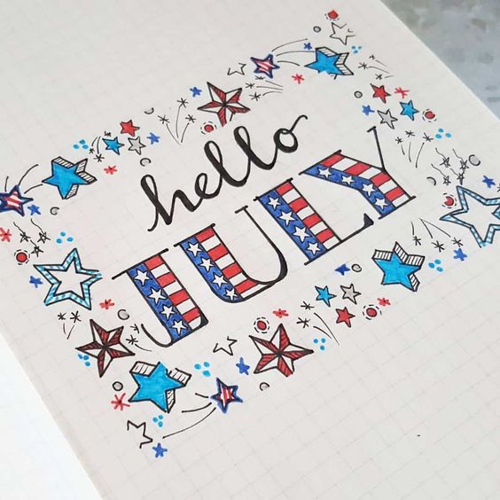 4th of July journal theme 