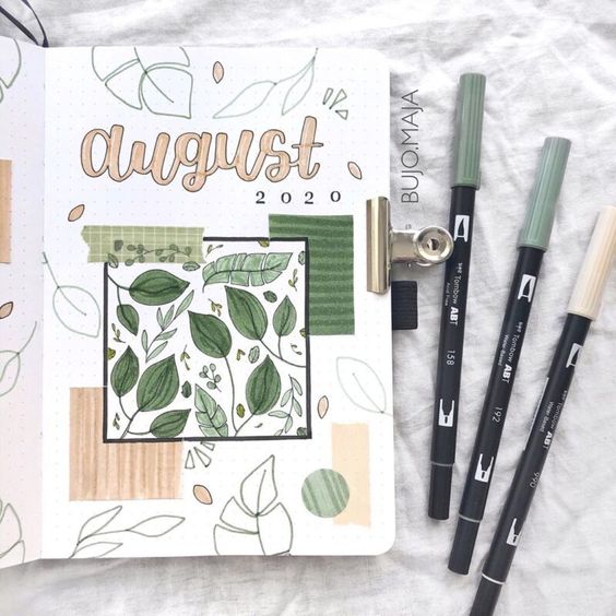 plant bullet journal spreads 