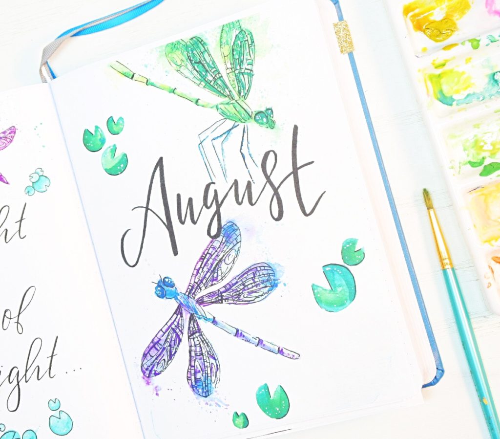 august bullet journal cover theme 