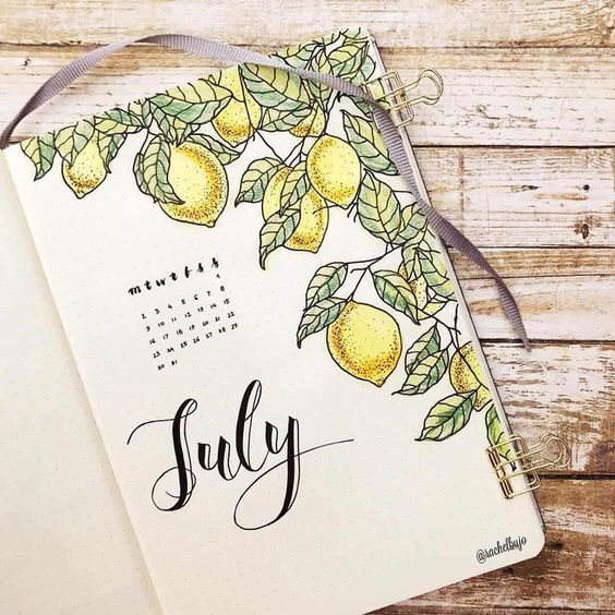 lemon bullet journal theme 