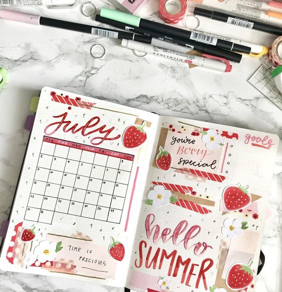2024 July Bullet Journal Cover Ideas ⋆ Sheena of the Journal