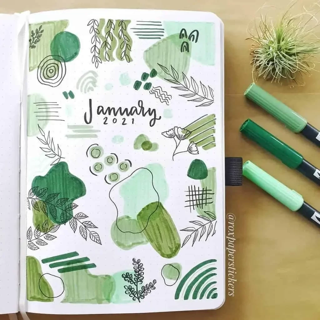 Plant bullet journal cover 