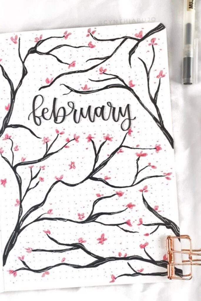 Cherry tree February spread