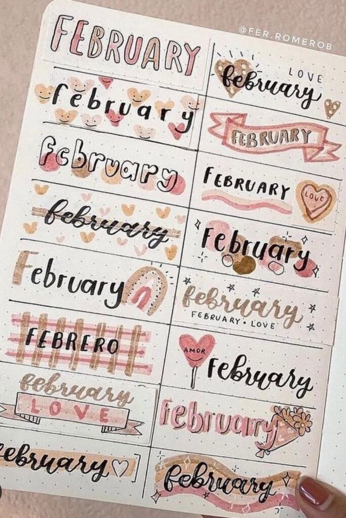 February lettering 