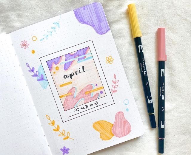 Creative bullet journal spread 